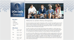 Desktop Screenshot of leclercfamilychiro.com