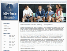 Tablet Screenshot of leclercfamilychiro.com